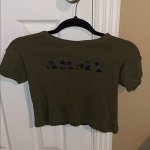 army cropped shirt
